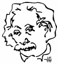 Professor Einstein - sketch by Lutta Waloschek