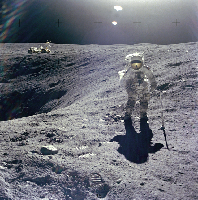 Charlie Duke on the Moon